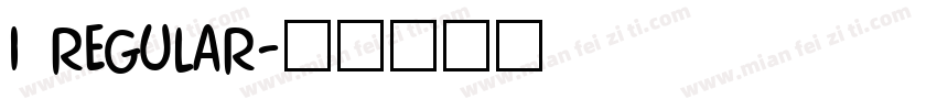 1 Regular字体转换